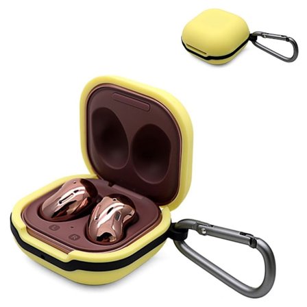 Samsung Buds Live silikonfodral med spänne - Gul