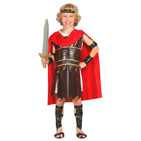Romersk kriger-maskeradekostume til børn 5-6 år