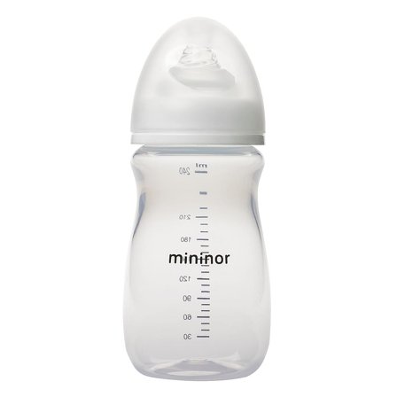 Mininor Sutteflaske plast 240 ml/ 0 mdr., Børn & Forældre, Sutteflasker & Tilbehør, Sutteflasker
