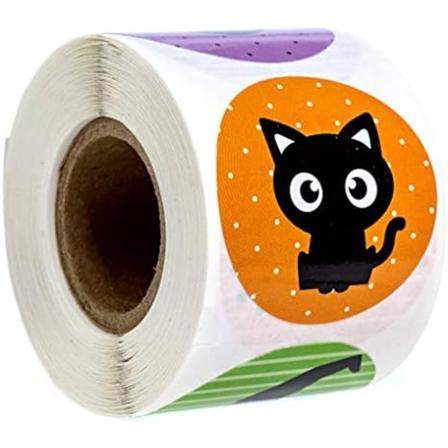 Halloween-karaktärklistermärken / 8 olika motiv / 500 Hallo