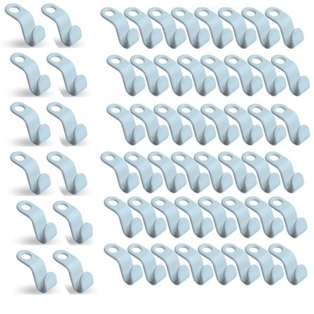 60x Multi-Layer Bøjle Kroge - Lyseblå