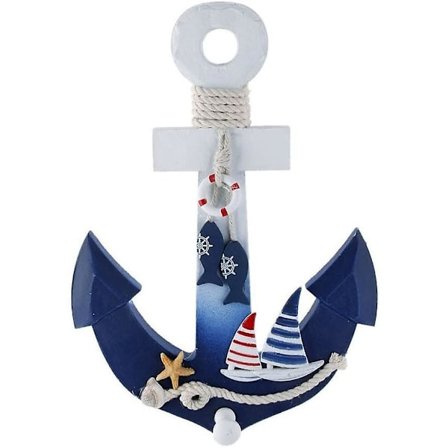 Maritimt anker væg krog til en middelhavs stil af dekoration, bred krog, maritim dekoration, hav