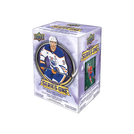Upper Deck - Schwarz Trading Cards - 2025-26 NHL Series One Blaster Box - 4 Packs (48 Cards) @ Hatstore