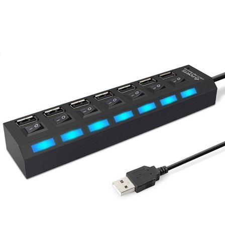 USB HUB USB 3.0 HUB 7 porter Multi USB Splitter 3 Hab med strøm for PC Laptop USB-HUB 2.0 USB3.0 Flere porter 3.0 HUB