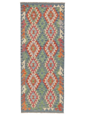 Lille Kelim Afghan Old Style Tæppe 79X202 Uld