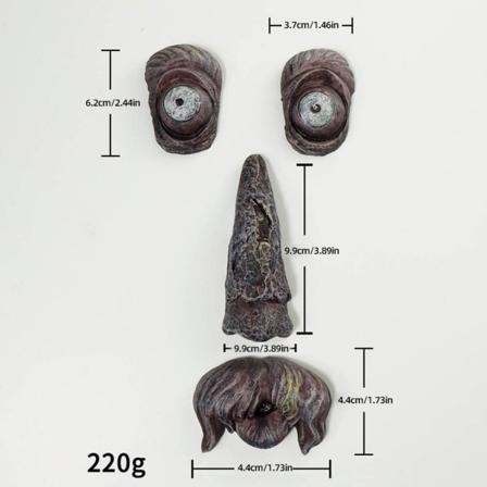 Hageskulptur Trær Ansikter Stamme Utendørs Dekorasjon