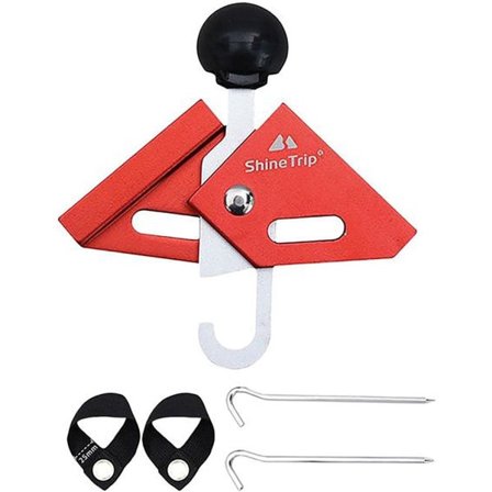 Metallinen telttavarren asennuskulma Säädettävä vahva teltan tukijalka leirintään (punainen)