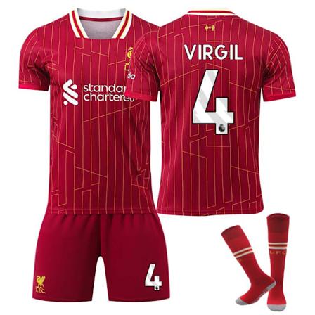 2425 Liverpool hjemmebane VIRGIL Fotballdrakt med sokker 18(100-110cm)