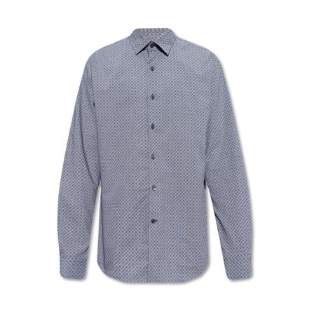 Salvatore Ferragamo Patterned shirt Grå, Herre Skjorter