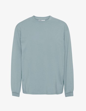 Oversized Organic LS T-shirt - Steel Blue - M