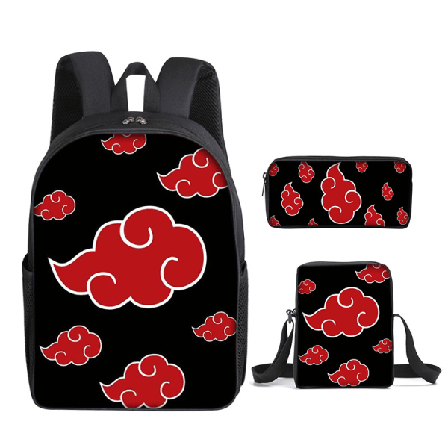 Naruto Studenter Skole Taske Tre-delt 44*28*13cm