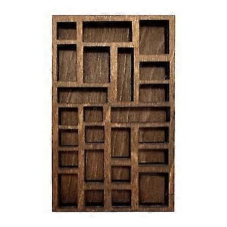 Miniature Træ Hylde med Flere Rum til Opbevaring af Ringe og Øreringe