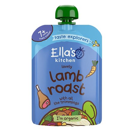 Ella's Kitchen Babymos lam & grøntsager (7 mdr) Ø 130 g, Helse & Madvarer, Babymad, Babymos