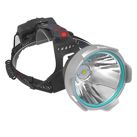 CREE LED-lampor Pannlampa för vandring, ofiltrerad XML-T6 grön LED med komplex utomhusmiljökompatibilitet, uppladdningsbart batteri & lång