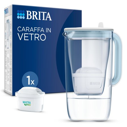 BRITA Glass Vandfilterkande 2.5L Lyseblå