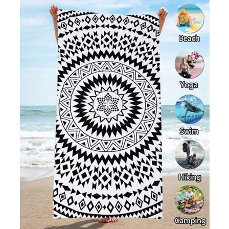 Mikrofiber Strandhåndkle Anti Sand Menn Kvinner - L Voksen Strandhåndkle,