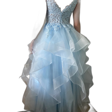 Ljusblå bal/festklänning