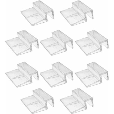 Muoviset pidikkeet akvaarion kannelle, 10 mm:n läpinäkyvät lasinsuojapidikkeet, 10 kpl