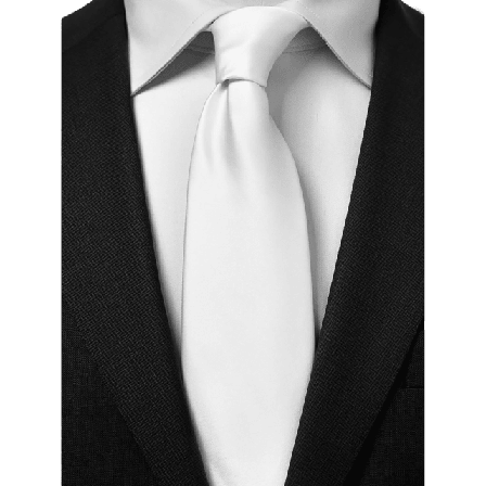 John Henric Tie Plain Accessoarer Herr Vit 8