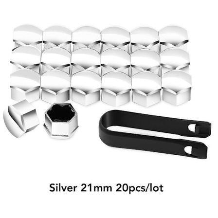 20 stk 17/19/21 mm Dekkhjulnavbeskyttelse Hjelmutterbeskyttelse Beskyttelseshetter Dekkhjul Skruebolter Mutterhetter Navskruebeskyttelse_Spesielle 