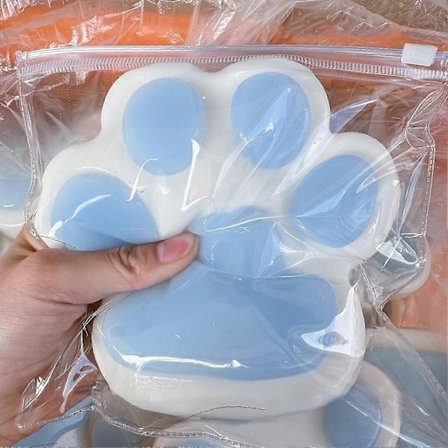 Håndlagde Taba Squishy Store Kattepote Silikon Klemleker for Stresslindring, Kattepote Gigantisk Pote Squishy Sensoriske Leker for Angst og Avslapning