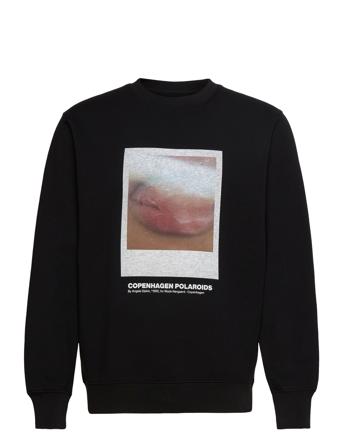 Standard Crew Poloroide Sweat Tops Sweat-shirts & Hoodies Sweat-shirts Black Mads Nørgaard