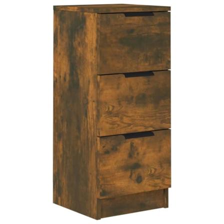 Vidaxl Förvaringsskåp Rökfärgad Ek 30x30x70 Cm Konstruerat Trä Brun
