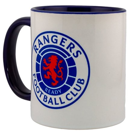 Rangers FC Crest Mug En Storlek Vit/Blå/Röd