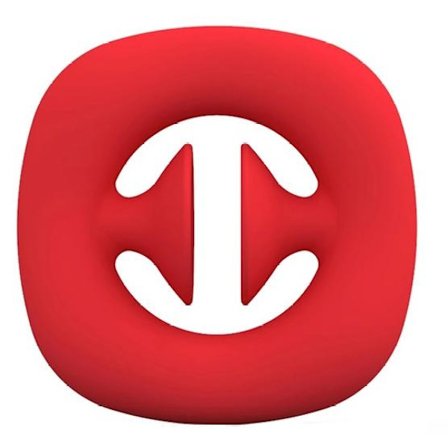 Hand Snapper Fidget Enfärgad Röd