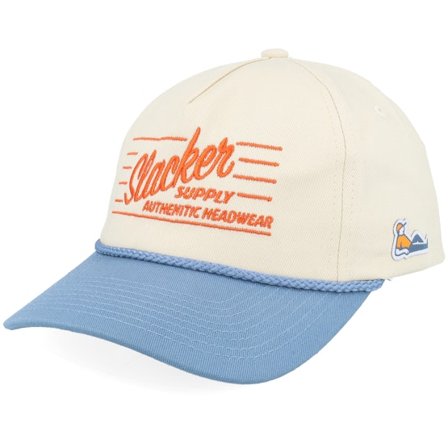 Slacker Supply - Black Czapka Z Daszkiem - Retro Logo Rope Golfer Stone/Light Blue A-frame Adjustable @ Hatstore