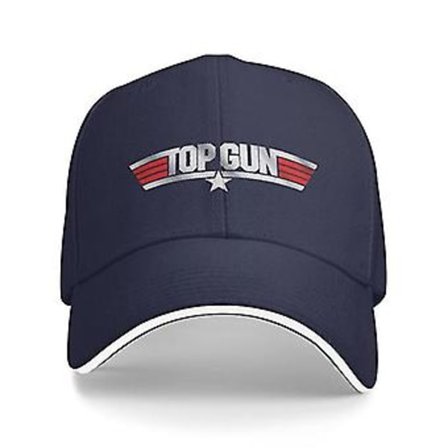 Mode Top Gun Baseball Cap Unisex Voksen Amerikansk Film Justerbar Dad Hat Til Mænd Kvinder Hip Hop [JKW] ( Marineblå)