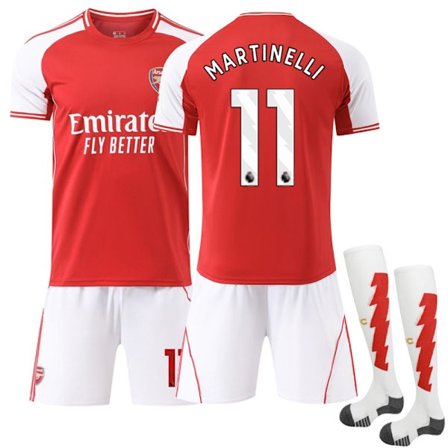 2025-2026 Arsenal Hjemme Fodbold Sæt til Børn (Inklusive Sokker) #11 Martinelli #11