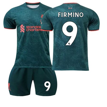 22 Liverpool tröja 2 Borta NO. 9 Firmino tröja