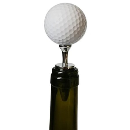 Golf Ball og Tee-formet vinstork Størrelse: 10 x 4,2 cm (Farge: Sølv)