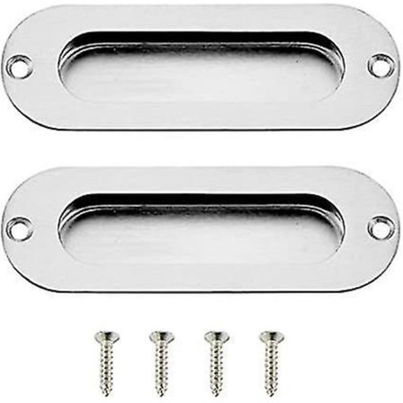 2 st Infällda Handtag Skåp Låda Skjutdörr Stål