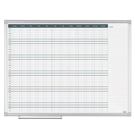 2X3 THE BOARDS' COMPANY Tavla 2x3 Årsplan 120x90cm - Lyreco - Kontorsmöbler och inredning - Whiteboardtavlor och tillbehör - Whiteboardtavlor - 