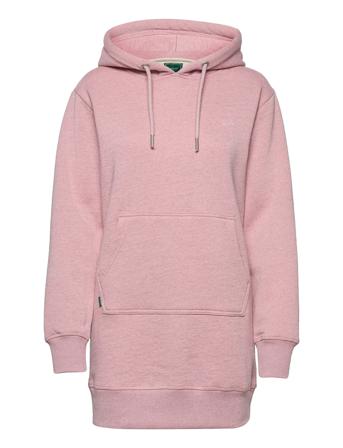 Vintage Logo Emb Hood Dress Pink Superdry