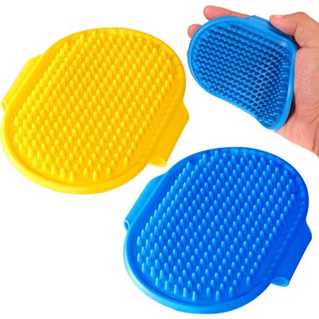 2 kpl koiran harja kissan harja lemmikkieläinten karvanpoistaja koiran kylpyharja säädettävällä hihnalla kissan kampa - karstahevosen harjat 