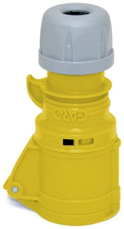 Garo S 332-4 Q Jatkopistorasiat IP44, 4-napainen, 32A, Quick Keltainen, 4 h, Liitäntätulpat & kaapelit