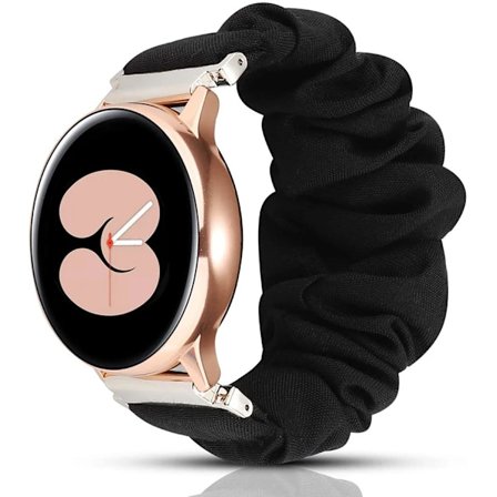 kompatibel med Samsung Galaxy Watch 4 40mm 44mm rem Scrunchies armbånd for Samsung Galaxy Watch4 Classic 42 mm Black galaxy watch6