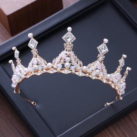 Lyx Kristall Cz Bröllop Hår Krona Tiara