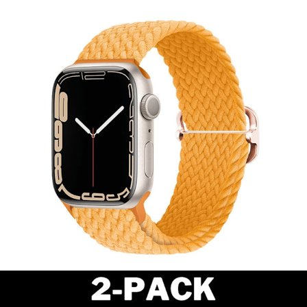Flätat Armband för Apple Watch 42/44/45 mm Gul M