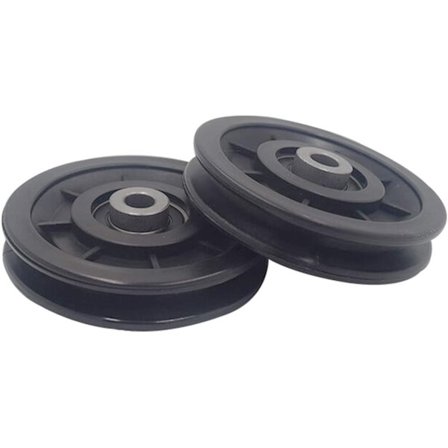 2 stk. - 90 mm nylonremskive med kulelager, vektløftingsremskive, universell