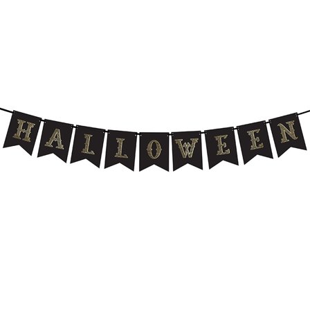 Banner Svart Halloween 175cm