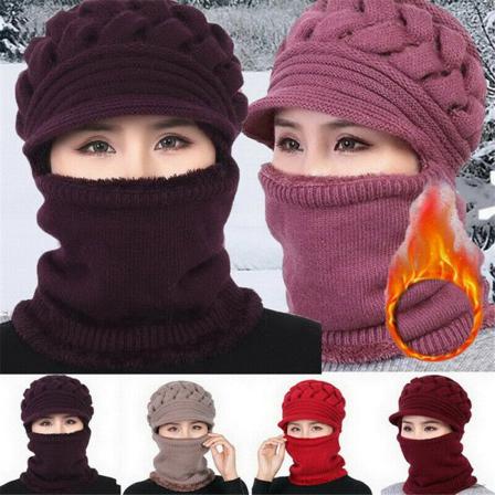 Vintermössa Scarf Cap Balaclava Beanies Lila