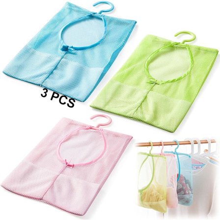 Nätklädnyp-påse 3 st Nätpåse Korg Tvättupphängningsväska Mult