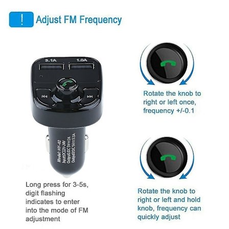 Bluetooth MP3 Handsfree Bil Lader FM-sender