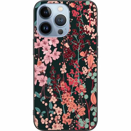 Apple Iphone 14 Pro Svart Skal Blommor
