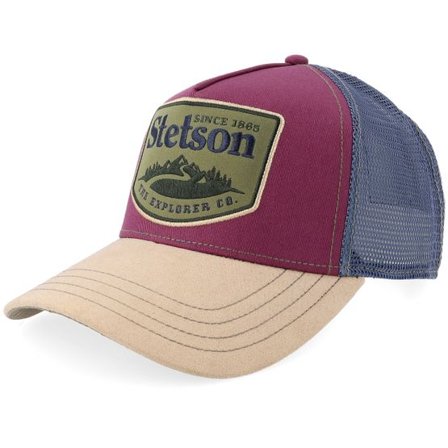 Stetson - Röd trucker Keps - Explorer Co. Beige/Wine A-Frame Trucker @ Hatstore
