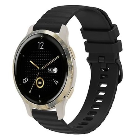 Til Garmin Venu 2s 18 mm bølget prikket ensfarvet silikoneurrem